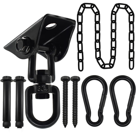 Lendaba Hammock Hanging Kit, Heavy Duty Hanging Chair Hardware 1200 lb Capacity, 360° Rotate Hammock Hooks for Yoga, Chair, Tree, Indoor & Outdoor Gym Ledanba