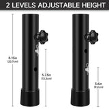 (4-Pack) Folding Table Leg Extenders, Highly Durable Steel Folding Table Leg Risers, Table Leg Extensions for Straight and Bent Legs, Adjustable Table Height Extenders for Rise 3.6in/5.2in Laowu