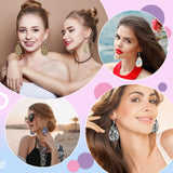 Riceshoot 800 Pieces Sublimation Earring Blanks Bulk with Earring Hooks, Jump Rings, Ear Plugs, Earring Cards Holder and Transparent Packaging Bags Unfinished MDF Earrings for DIY Making (Teardrop) Riceshoot