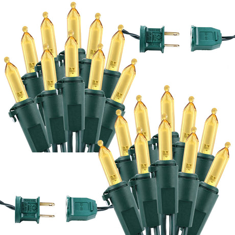 Brizled Warm White LED Christmas Lights, 2 Pack 33ft 100 Lights, Connectable for Trees, Home, Party, Indoor and Outdoor Decor Brizled