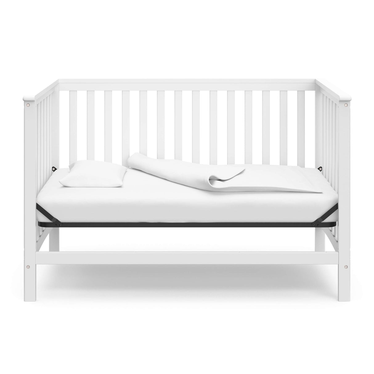 Storkcraft Hillcrest 4-in-1 Convertible Crib (White) - Converts to Daybed, Toddler Bed, and Full-Size Bed, Fits Standard Full-Size Crib Mattress, Adjustable Mattress Support Base Storkcraft