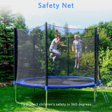 YAKEY Trampoline 10FT 12FT 15FT Recreational Trampolines with Safety Enclosure Net, ASTM Approved Combo Bounce Outdoor Waterproof Trampoline with Ladder for Kids and Family YAKEY