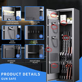 4-5 Gun Safe Quick Access Biometric Gun Safe, Large Gun Safe for Rifles and Pistols, No Assable Require Gun Cabinet, Gun Safes for Home Rifle Handgun and Shotgun Gun Locker with Adjustable & Alarm ZIWJHK