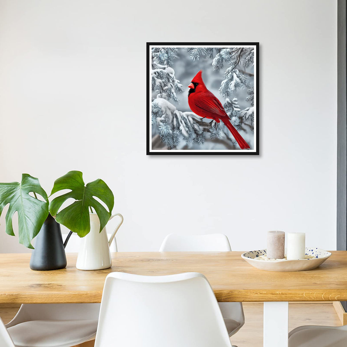 Stalente Diamond Painting Kits for Adults, Cardinal 5D DIY Diamond Art Kits for Beginners Round Full Drill Diamond Painting for Home Wall Decoration Gift 12×12inch, Birds Stalente