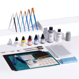 ANYCUBIC 3D Printer Accessories, Multifunctional 3D Models Painting Set with Acrylic Paint kit 5 Colors, Primer, Topcoat, and Painting Tools, Miniatures Painting for 3D Printing Enthusiasts ANYCUBIC