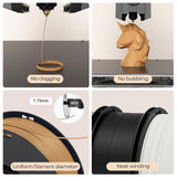 SOLEYIN Matte PLA Filament 1.75mm, 3D Printer Filament 30-300mm/s Printing Speed, Dimensional Accuracy +/- 0.02mm, 1kg Cardboard Spool(2.2lbs) Filament Fits for Most FDM 3D Printers(Moonstone) SOLEYIN