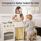 Tiny Land Play Kitchen, Kids Kitchen Playset, Toddler Kitchen with Cutting Food Set, Wooden Kitchen Sets for Kids, Best Gift for Girls and Boys Tiny Land