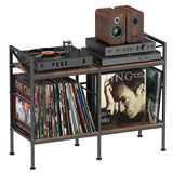 Vinyl Record Storage,Record Player Cabinet,Record Player Stand with Vinyl Storage,Up to 200 Albums,Stereo Cabinet for Living Room,Bedroom,Brown SANXUO