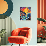 Sunset Paint by Numbers Kit for Adults Beginner Cinque Terre Italy Oil Painting Kit Adult Paint by Number Kits on Canvas DIY Painting for Beginners Art by Numbers for Gifts Home Wall Decor 16x20 Inch﻿ obterie