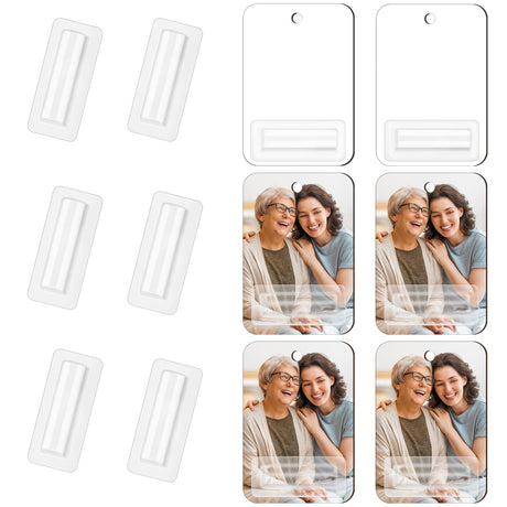 Weysat 18 Pcs Sublimation Money Card Blanks with Lipstick Money Holder Shaker Domes, Sublimation Money Card Holder Blanks for Christmas Thanksgiving DIY Cash Gifts(Round Hole) Weysat