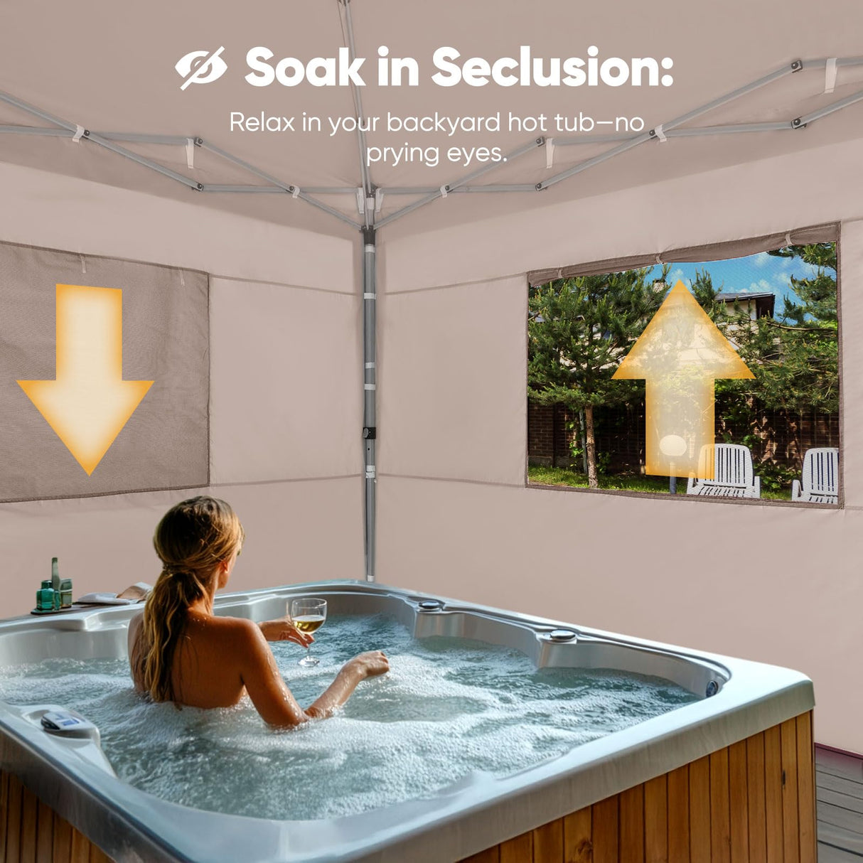 Quictent Privacy 10x10 Pop up Canopy Tent with Sidewalls and Roll-up Ventilated Windows, One Person Setup, Easy Outdoor Commercial Gazebo Shelter Enclosed Waterproof, Bonus 4 Sandbags Quictent