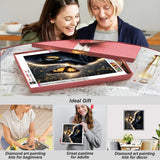 SJUTOUCI Cat Butterfly Diamond Painting Kits for Adults, Diamond Art Kits for Beginners, DIY 5D Full Drill Gem Craft Art for Home Decoration Gift 12x12 inch, Animals SJUTOUCI