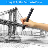 Battery Operated Pencil Eraser for Sketching Pencils/Drafting/Drawing/Graphite Pencils, Couture Creations Creative Detailer Tool, AFMAT Electric Eraser Kit for Artists, 140 Refills AFMAT