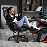 LEMBERI Video Game Chairs with footrest, Big and Tall Gamer Chair for Adults, 400lb Capacity, Racing Style Computer Chair with Headrest and Lumbar Support LEMBERI