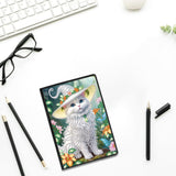 JZHYOAN Diamond Art Blank Note Book 5D Diamond Painting Notebook Kits for Adult DIY Cat Special Shape Art Dairy Travel Drawing Message Journal Sketchbook Mosaic Kit for Office Work JZHYOAN