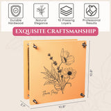 Wooden Flower Press - Durable Bolt Lock Design Complete Pressing Kit w/White Absorbent Sheets, Ebook Guide & More - 10 Layers for Drying & Preserving Flowers - Ideal Craft Gift for Nature Lovers Carnation Canvas