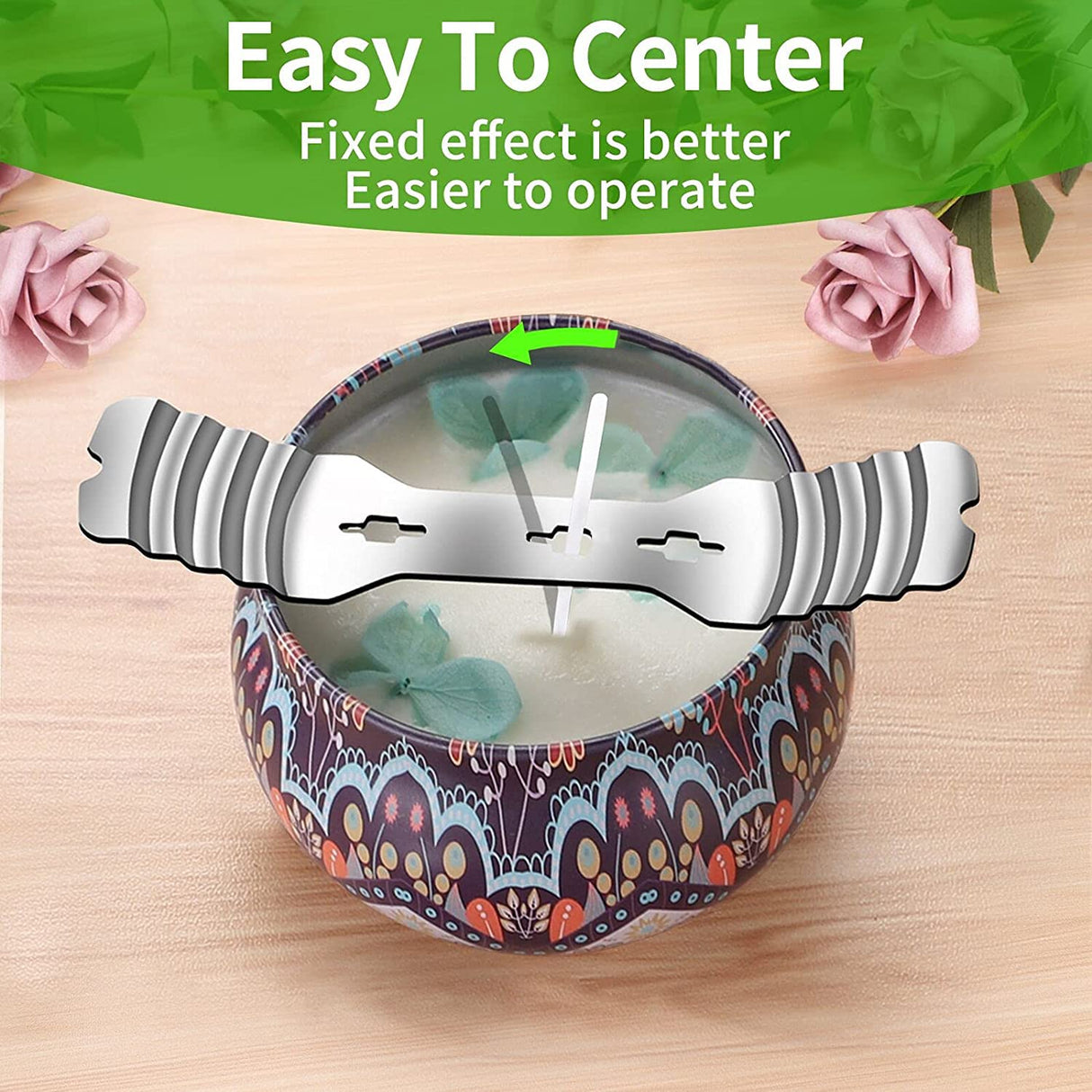 20 pcs Metal Candle Wick Holders, Upgraded Candle Wick Centering Devices, Silver Stainless Steel Candle Wick Holder for Candle Making ABK