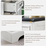 ACCOHOHO Farmhouse 8 Drawers Dresser Chests for Bedroom,52" Wide Wood Rustic Chest of Drawers with Metal Handle,Natural Texture,Drawer Organizer for Bedroom,Living Room,Hallway and Entryway,White ACCOHOHO