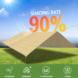 90% 6x15ft Sun Shade Cloth for Outdoor Deck Backyard Patio Garden Pergola Cover Canopy Beige POYEE