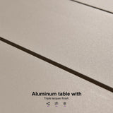 PURPLE LEAF Patio Dining Set for 10 All-Weather Wicker 11 Piece Aluminium Outdoor Table and Chairs Set Included Cushions for Backyard Indoor Decor Kitchen Modern Outdoor Furniture Set Champagne PURPLE LEAF