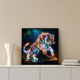 Tiger Diamond Art Kits for Adults, Animals 5D Diamond Painting Kits for Adults, DIY Gem Painting, Crafts for Adults, Dimond Art Paintings Kit, Full Drill Diamond Dot for Home Wall Decor 14 X 14 Inch Xoaoes