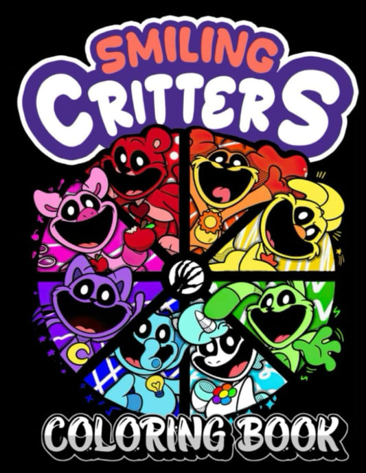 Smiling's Critters coloring book: Adorable One Sided Drawing JUMBO Pages Of smiling critte Characters Featuring Iconic Scenes for For Kids, Teens to Color, Relax and Be Creative