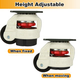 Acrux7 Retractable Leveling Casters Set of 4 Heavy Duty GD-60F, Workbench Caster with Rubber Leveling Feet, 360 Degree Swivel Industrial Plate Caster Wheel for Machine, Equipment Acrux7
