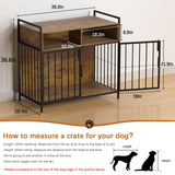 aboxoo Large Dogs Crate 40/32 Inches Furniture-Style Cages,Large Medium Dog Kennels Indoor,Wood Dog Crate Table with Drawers Storage,Heavy Duty Dog Crate(Rustic Brown) aboxoo