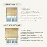 HousCa Custom Cordless Bamboo Roman Shades - Blackout Window Blinds in Pattern 21 HousCa