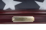 Custom Personalized Solid Wood Triangle Glass Front Flag Display case Bey-Berk
