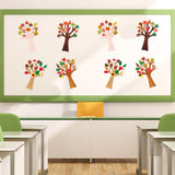 JAPBOR Fall Tree Crafts for Kids - 224PCS DIY Autumn Foam Stickers Art Craft Kit, Glitter Self Adhesive Tree Bulk, Make Your Own Thanksgiving Party Game Supplies for Home Classroom School Activities JAPBOR