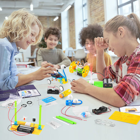 Build a Robot Building Kit for Kids 5-7 8-12, Coding STEM Robotics for Kids 8-12, Electronic Robotic Projects Science Experiments, Girls Engineering Kit Activities DIY Coding Robots 6 7 8 + Year Old WESAYEE