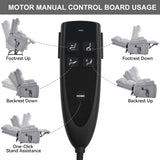 RHHVVR Oversized Power Lift Recliner Chair with Massage and Heating, 24.8" W Big Lay Flat Lift Recliner for Elderly, Medium-Firm Electric Recliners with Hidden Cup Holders,Gray RHHVVR