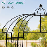 YITAHOME Birdcage Shape Garden Arch Arbors, 9.8'H x 6.8'W Pergola Pavilion for Climbing Plants Outdoor, Wedding Arches for Ceremony Party, Metal Garden Arbor for Patio, Backyard (Black) YITAHOME