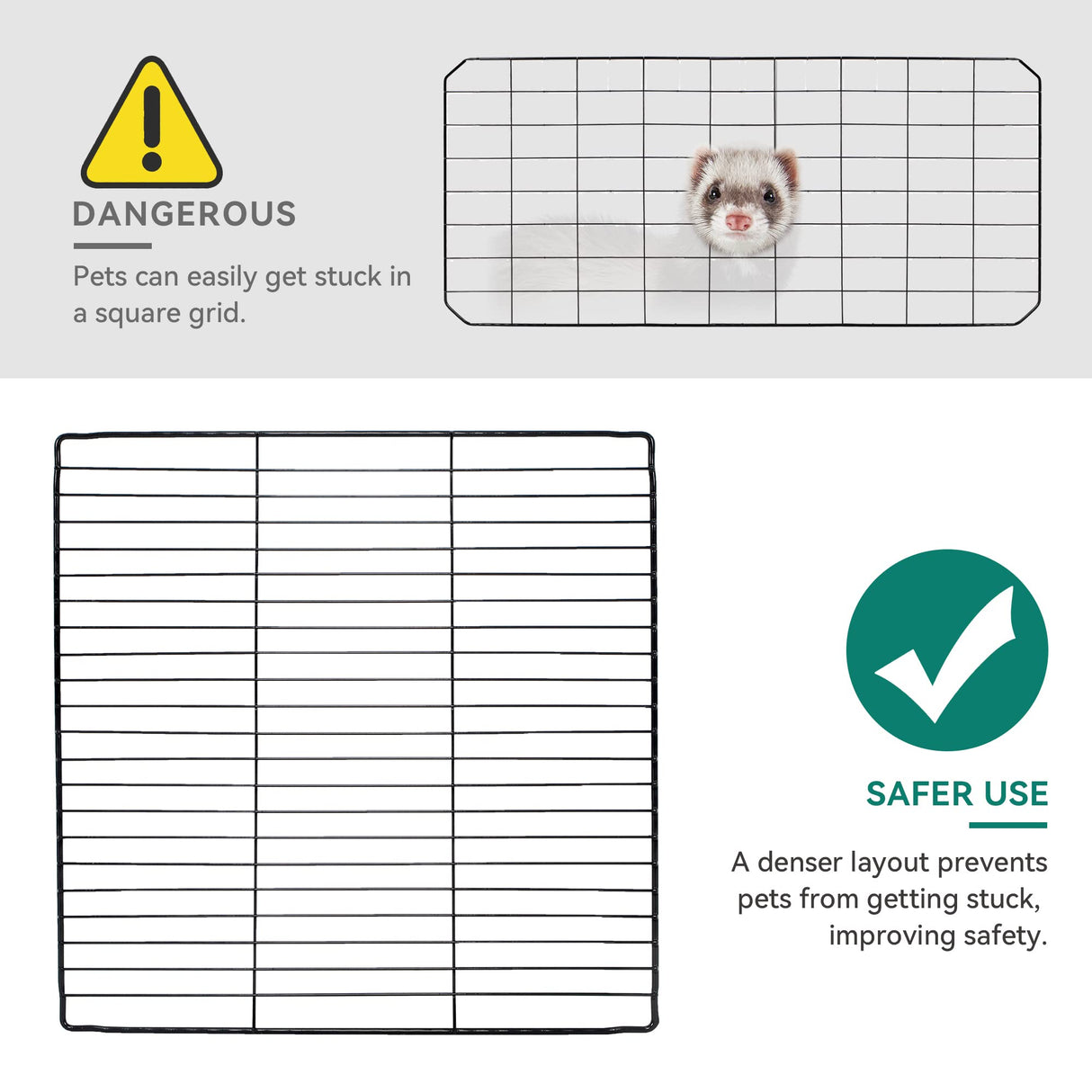 YITAHOME Cat Cage Indoor Cat Enclosures DIY Cat Playpen Metal Kennel with Extra Large Hammock for 1-2 Cats, Ferret, Chinchilla, Rabbit, Small Animals YITAHOME