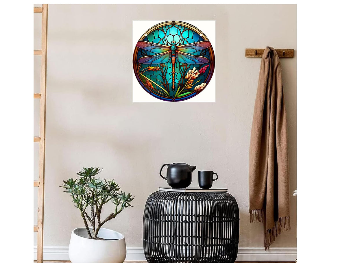 EIBEILI Dragonfly Diamond Art Painting Kits for Adults - Full Drill Diamond Paintings for Beginners, Round 5D Paint with Diamonds Pictures Gem Art Painting Kits DIY Adult Crafts Kits 12x12inch EIBEILI