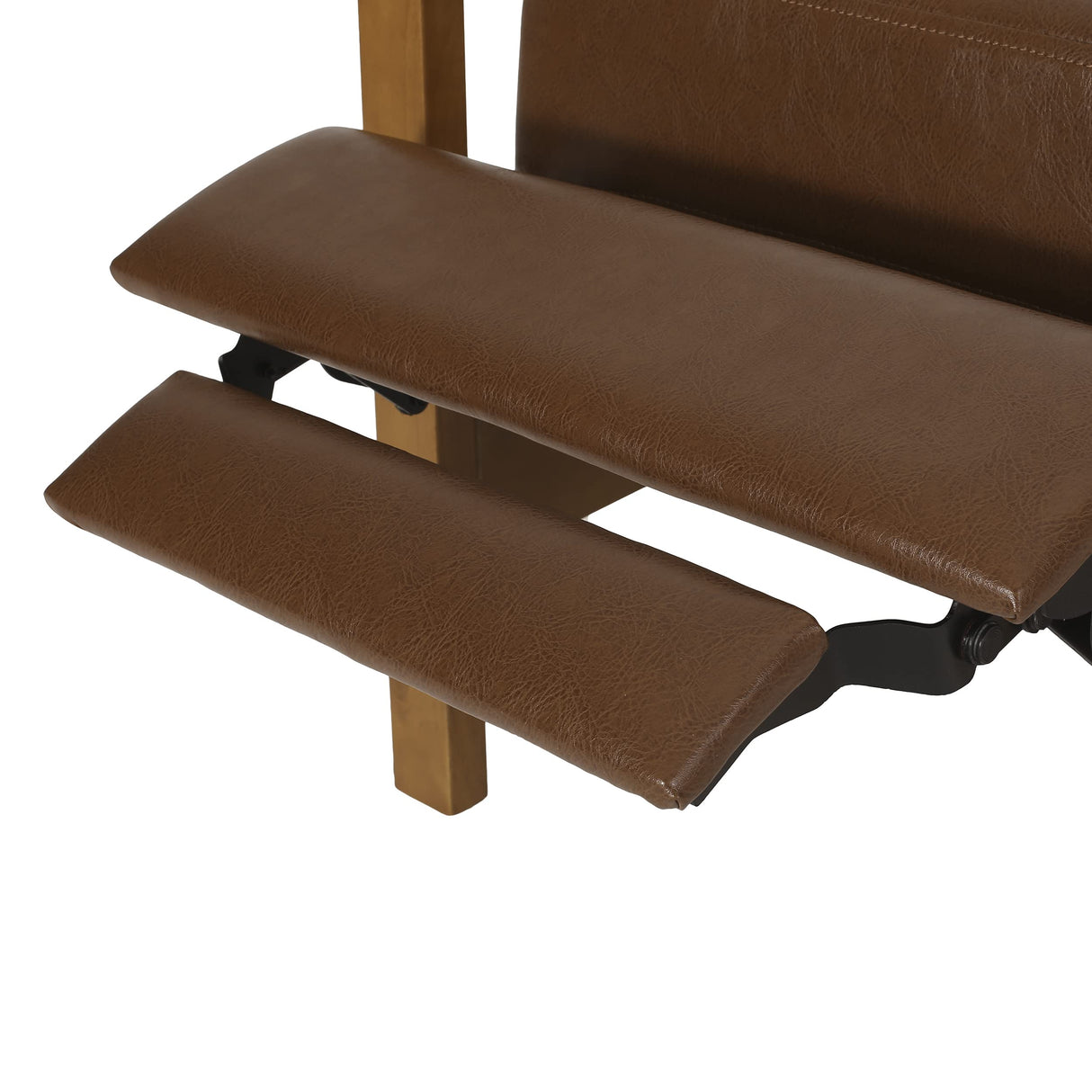 Christopher Knight Home Munro Channel Stitch Pushback Recliner - Cognac Brown/Teak Christopher Knight Home