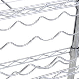 Honey-Can-Do SHF-03617 4-Tier Steel Wire Urban Wine Bottle Rack, Chrome 800 lbs Honey-Can-Do