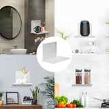 ECOSEAO Floating Book Shelves for Wall, Heavy-Duty Book Organizers, Iron Wall Mounted Shelves for Home Office Classroom Library, White Large (4) ECOSEAO