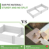 sunny cosy 6' x 3' Vinyl Raised Garden Bed Screwless Planter Box for Gardening, Whelping Pen and More sunny cosy