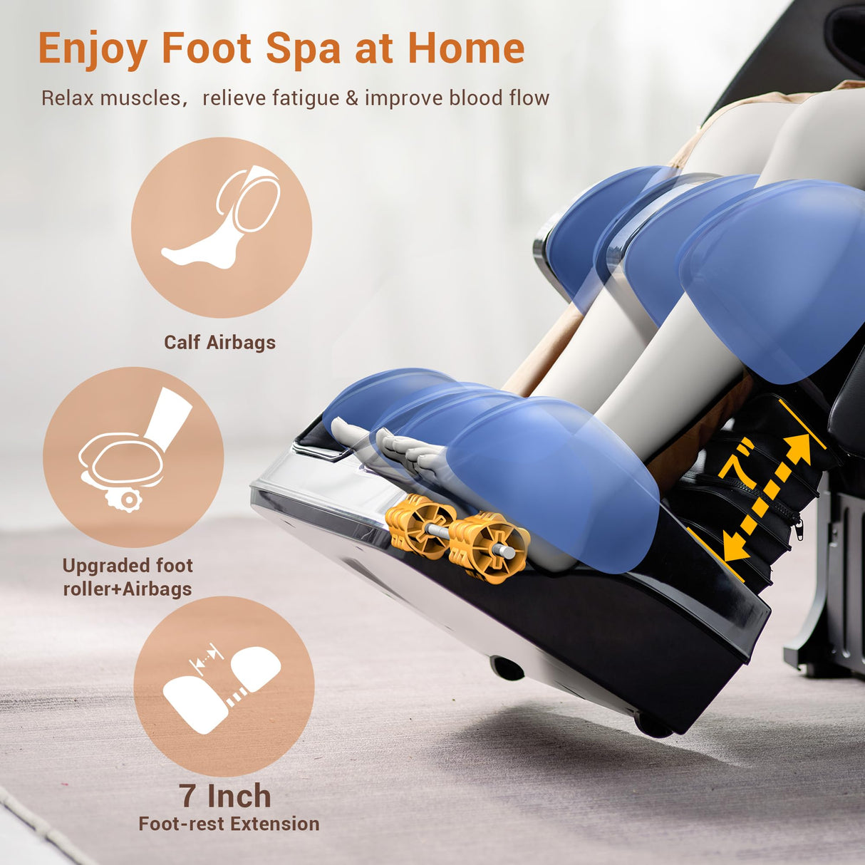 MYNTA 2025 Massage Chair 3D Shaitsu Massage Chair Full Body with 170° Flexible Track, Zero Gravity, Bluetooth Speaker, Airbags & Heating, MC1650(Black) MYNTA