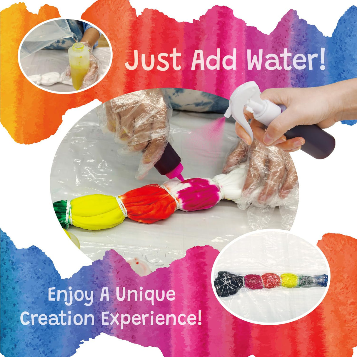 Art+soul 18 Colors Tie Dye Kit with Bonus Tie Dye Powder Refiils Packs,DIY Fabric Dyeing Kit Includes Rubber Bands, Gloves, Guide Book Perfect for Arts & Crafts, Family Party, Birthday Gifts Art+soul