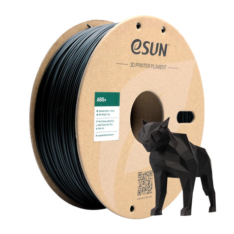 eSUN ABS+ Filament 1.75mm, 3D Printer Filament ABS Plus, Dimensional Accuracy +/- 0.05mm, 1KG Spool (2.2 LBS) 3D Printing Filament for 3D Printers, Black eSUN