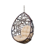 Christopher Knight Home Isaiah Indoor/Outdoor Wicker Tear Drop Hanging Chair (Stand Not Included), Multi-Brown and Tan Christopher Knight Home