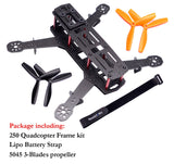 Readytosky 250mm FPV Racing Drone Frame 5 Inch Carbon Fiber Quadcopter Frame Kit with 4mm FPV Frame Arms+Lipo Battery Strap Readytosky