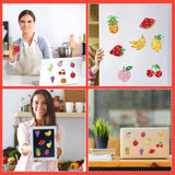 Copkim 12 Pcs Diamond Art Painting Magnets, Fruit Fridge Magnetic Diamond Art Painting Kits Fridge Sticker Magnet for Craft Photos Notes Home Office Decorations Copkim