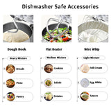 Kitchen in the Box Stand Mixer, 900W 8.5 QT Kitchen Electric Mixer, 10-Speed Large Capacity Tilt-head Food Mixer with Dough Hook, Wire Whip, Flat Beater & Splash Guard (Red) Kitchen in the box