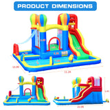 Baralir Inflatable Bounce House with Water Slide – Backyard Inflatable Water Park with 4 Sprinklers, 2 Splash Pools, Fits 5 Kids, Perfect for Summer Fun & Cooling Down Baralir