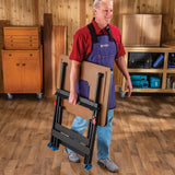 Rock-Steady Folding Steel Stand - Space-Saving Portable Work Stand w/Locking pins - 200 Pounds Capacity Woodworking Table Stand - Ideal Folding Work Stand for Router Tables and T-Track Tables ROCKLER