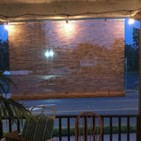 Roller Blinds Outdoor Shade H 64" 72" 84" Light Filtering Roller Blinds Window Shade Bamboo Sunshade Patio Blinds for Deck Porch Balcony Backyard, Privacy Bamboo Translucent Shade Generic